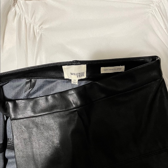 WRAP HIGH WAIST LEATHER SKIRT - Picture 3 of 3